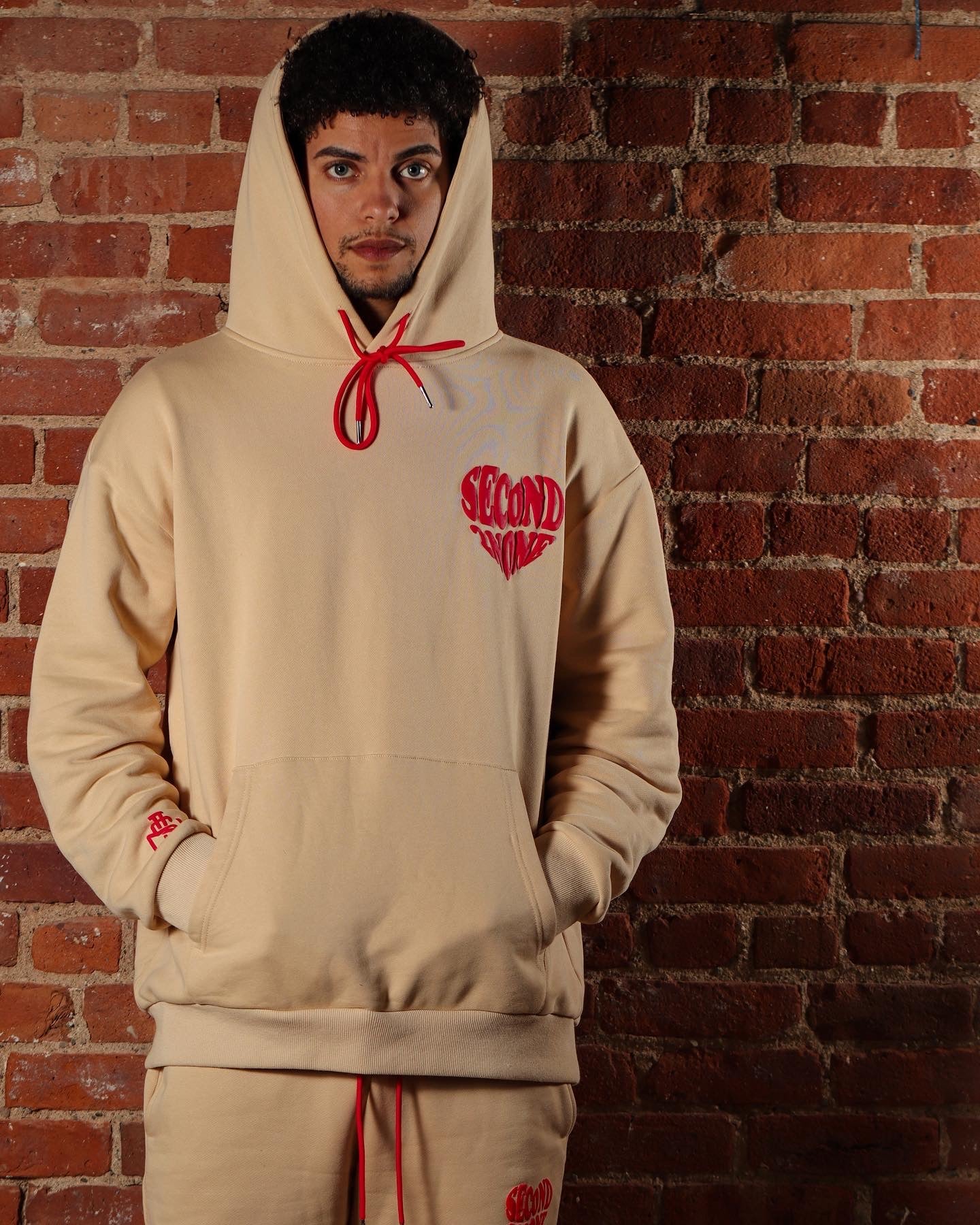 Cream + Infrared Hoodie